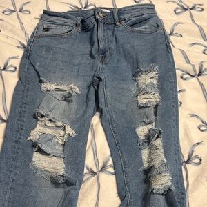 KanCan Light Blue Distressed Boyfriend Jeans